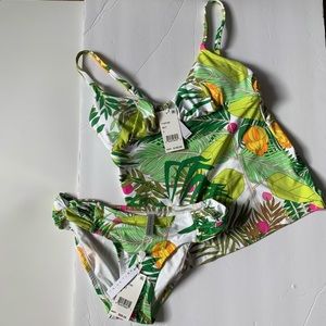 Trina Turk Tankini and Swim bottoms sz 4 NWT